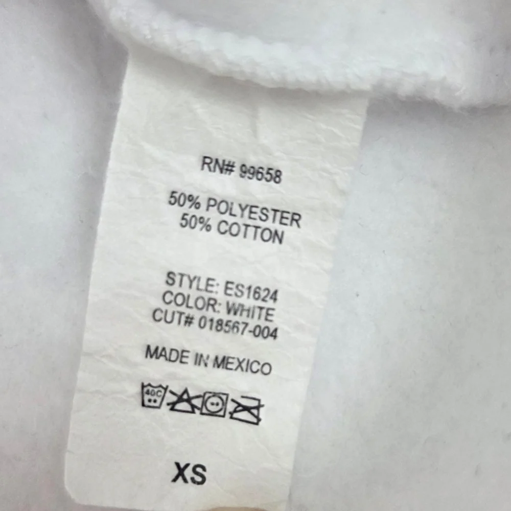 Casa Bonita Pullover Sweatshirt Womens XS White Yellow Red Crew Neck - Picture 11 of 11